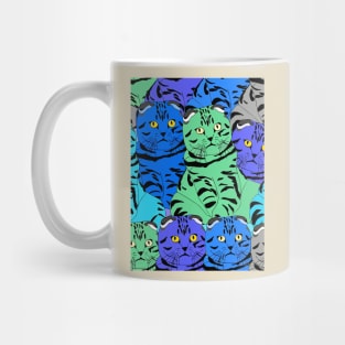 Cat ornamental pattern with purple color Mug